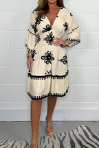 Women's Flowy Boho Occasion Dress – Relaxed Day-to-Evening Dress