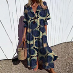 Women's Floral Pocket Maxi Dress – Flowy Summer Dress