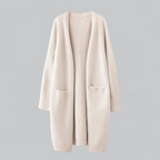 Women's Open Front Longline Cardigan – Relaxed Winter Cardigan