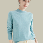 Women's Fitted Turtleneck Sweater – Classic Roll Neck Winter Sweater