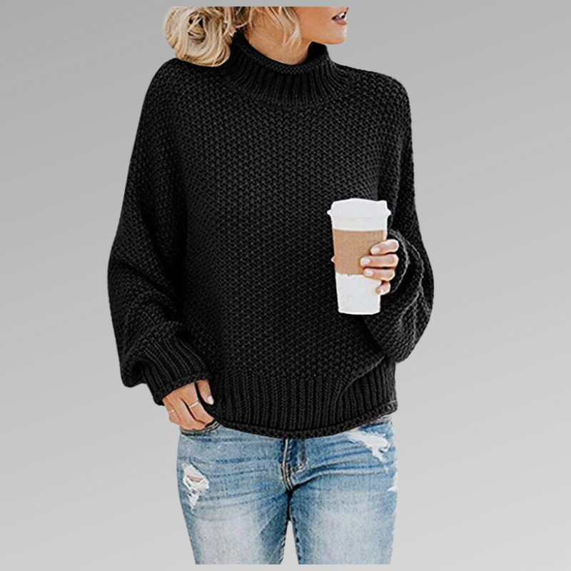 Women's Long Sleeve Winter Sweater – Relaxed Everyday Knit Sweater