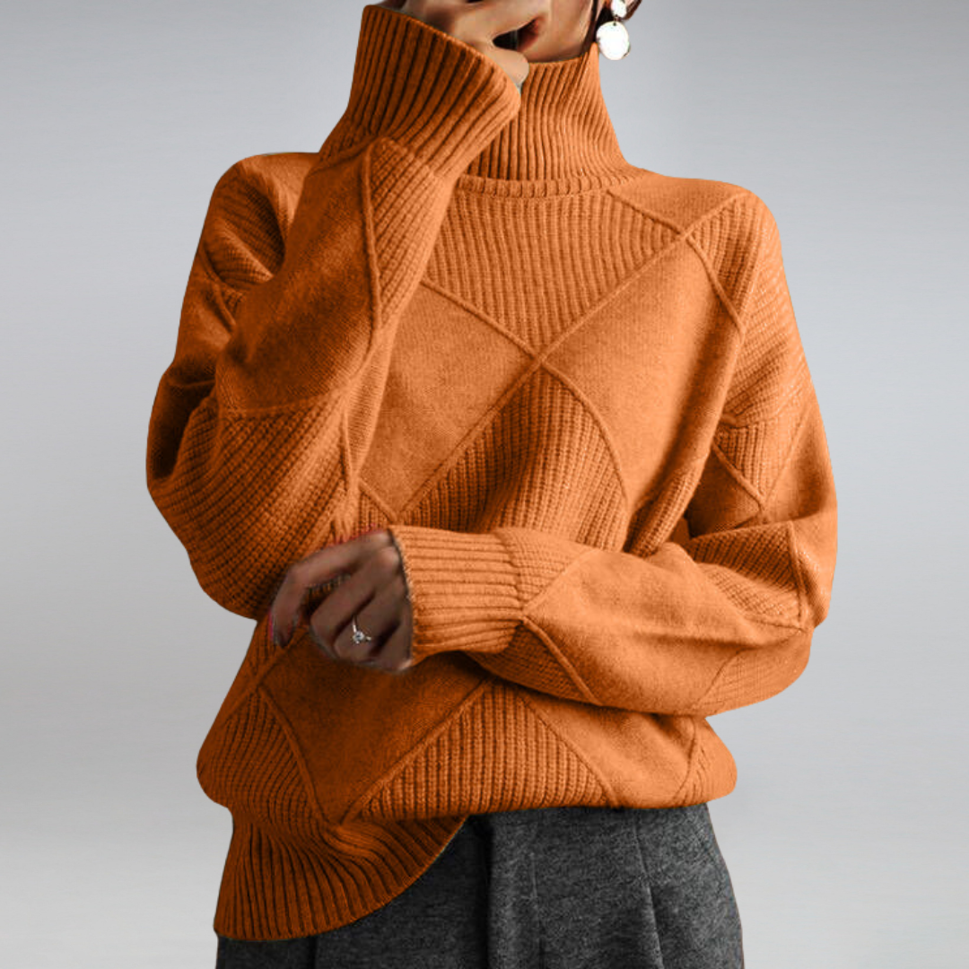 Women's Lightweight Roll Neck Sweater – Fine Knit Jumper