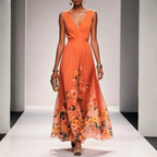 Women's Floral Wedding Guest Maxi Dress – Flowy Summer Occasion Dress