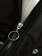 Women's Fleece Lined Winter Jacket – Hooded Zip Coat