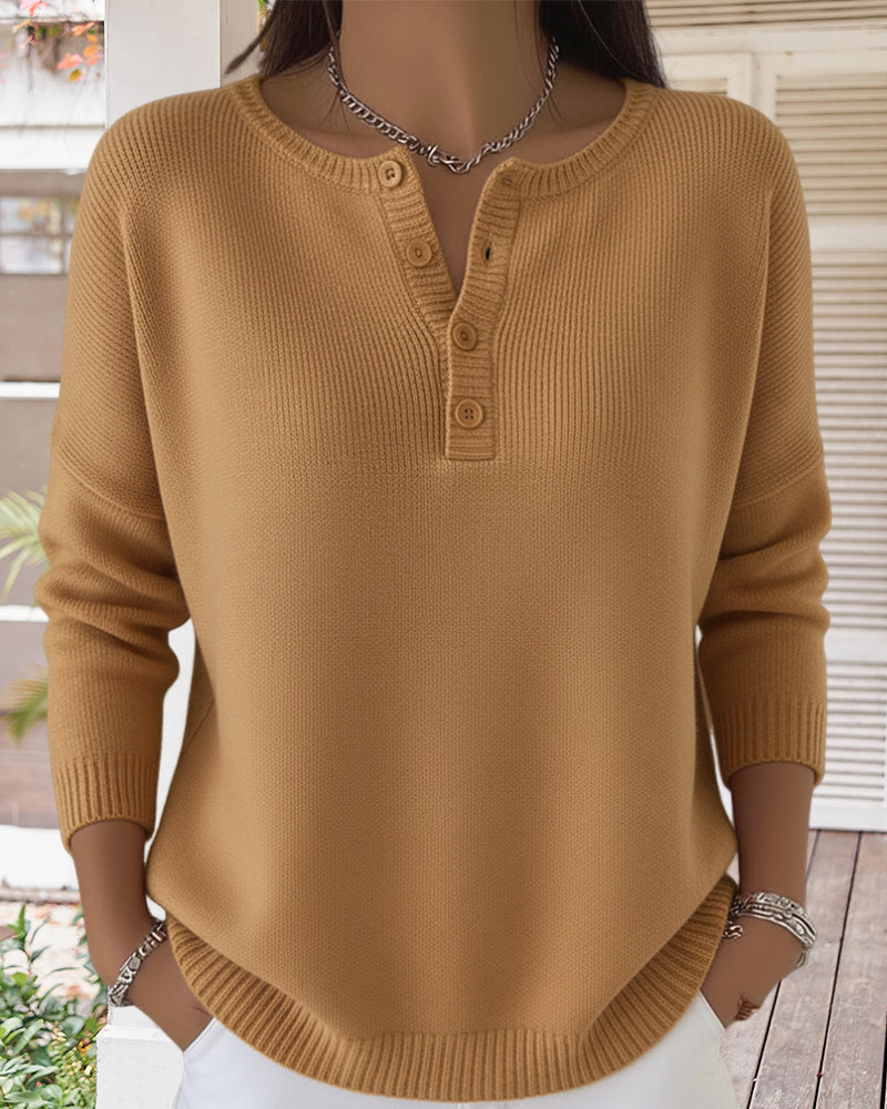 Women's V-Neck Winter Cardigan – Long Sleeve Button Cardigan