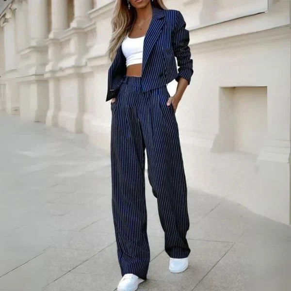 Women's Tailored Pants Set – Statement Top & Dressy Trousers