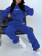 Women's Graphic Sweat Set – Oversized Wide Leg Lounge Co-Ord