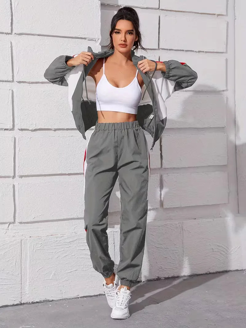 Women's Zip-Up Lounge Set – Hooded Legging Two-Piece Set