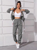 Women's Zip-Up Lounge Set – Hooded Legging Two-Piece Set