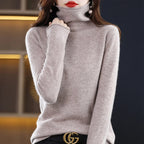 Women's Turtleneck Winter Sweater – Classic Roll Neck Knit Sweater