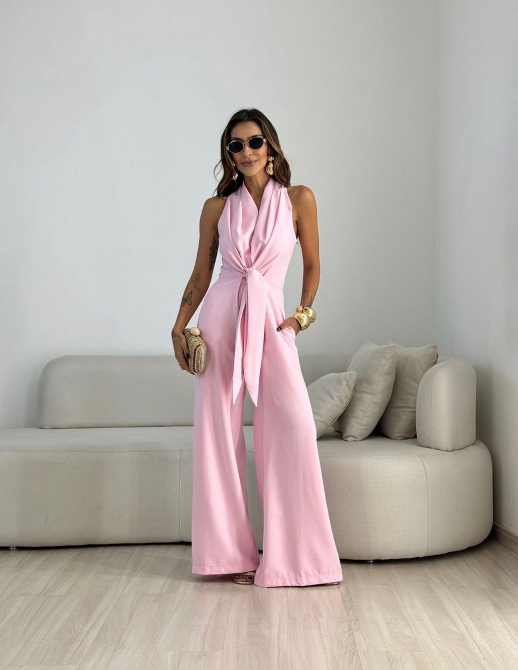 Alanah | Halter Neck Formal Jumpsuit