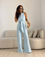 Alanah | Halter Neck Formal Jumpsuit