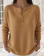 Women's V-Neck Winter Cardigan – Long Sleeve Button Cardigan