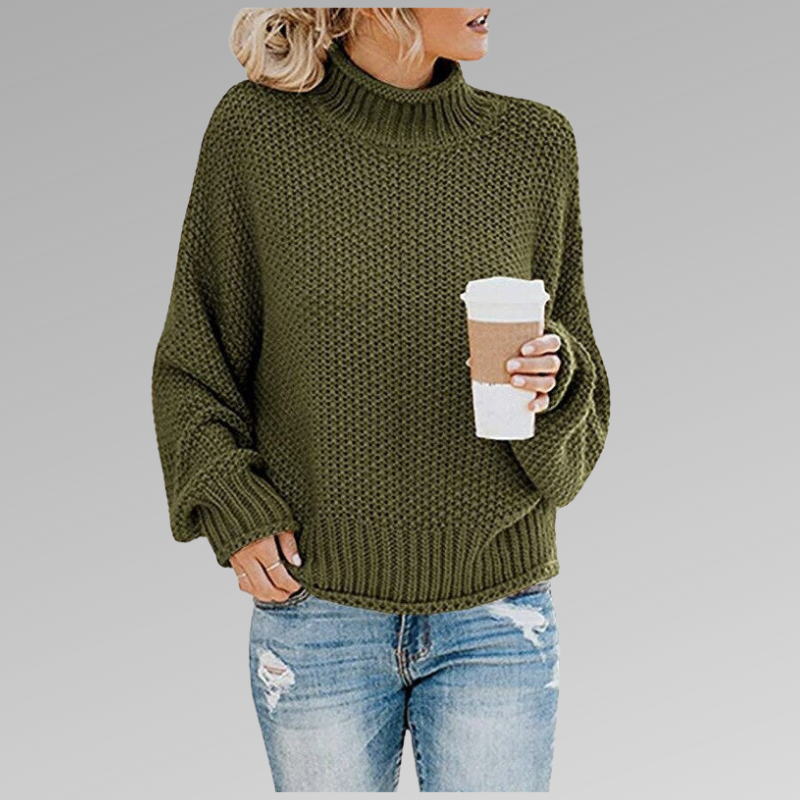 Women's Long Sleeve Winter Sweater – Relaxed Everyday Knit Sweater