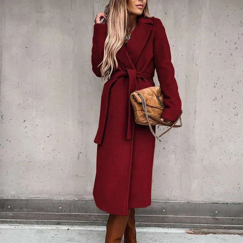Women's Relaxed Winter Coat – Tailored Long Overcoat
