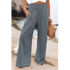 Women's High Waist Casual Pants – Relaxed Wide Leg Pull-On Trousers