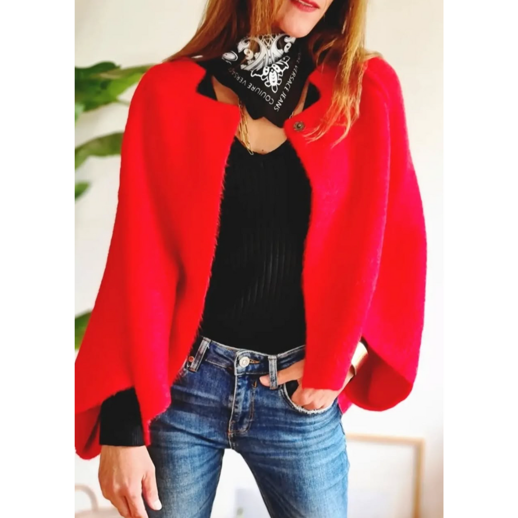 Women's Classic Tailored Coat – Structured Button Front Longline Coat