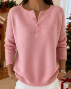 Women's V-Neck Winter Cardigan – Long Sleeve Button Cardigan