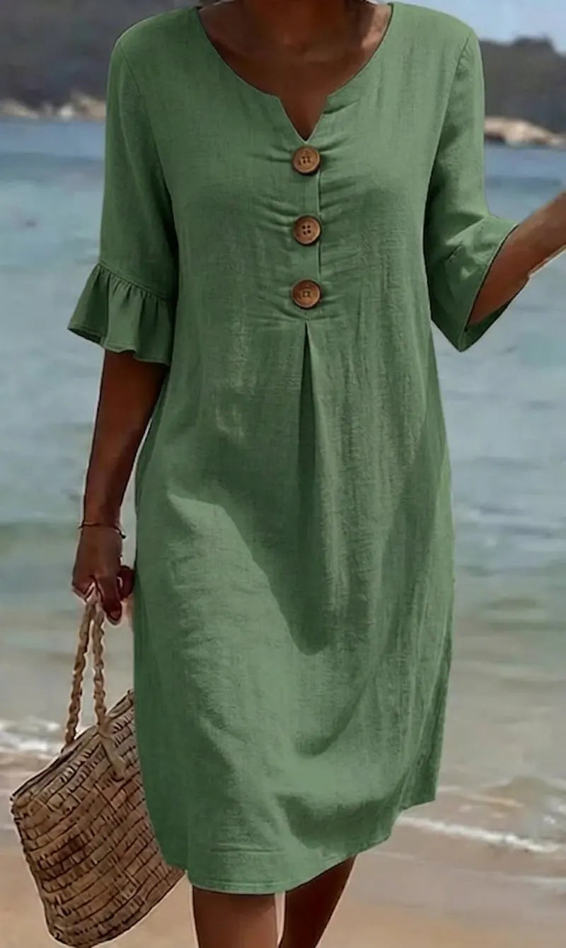 Women's Relaxed Everyday Dress – Flowy Day Dress