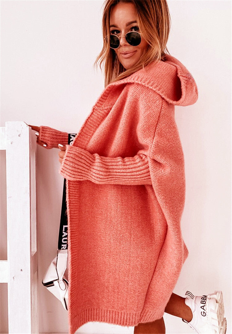 Women's Oversized Longline Cardigan – Relaxed Sleeve Knit Cardigan