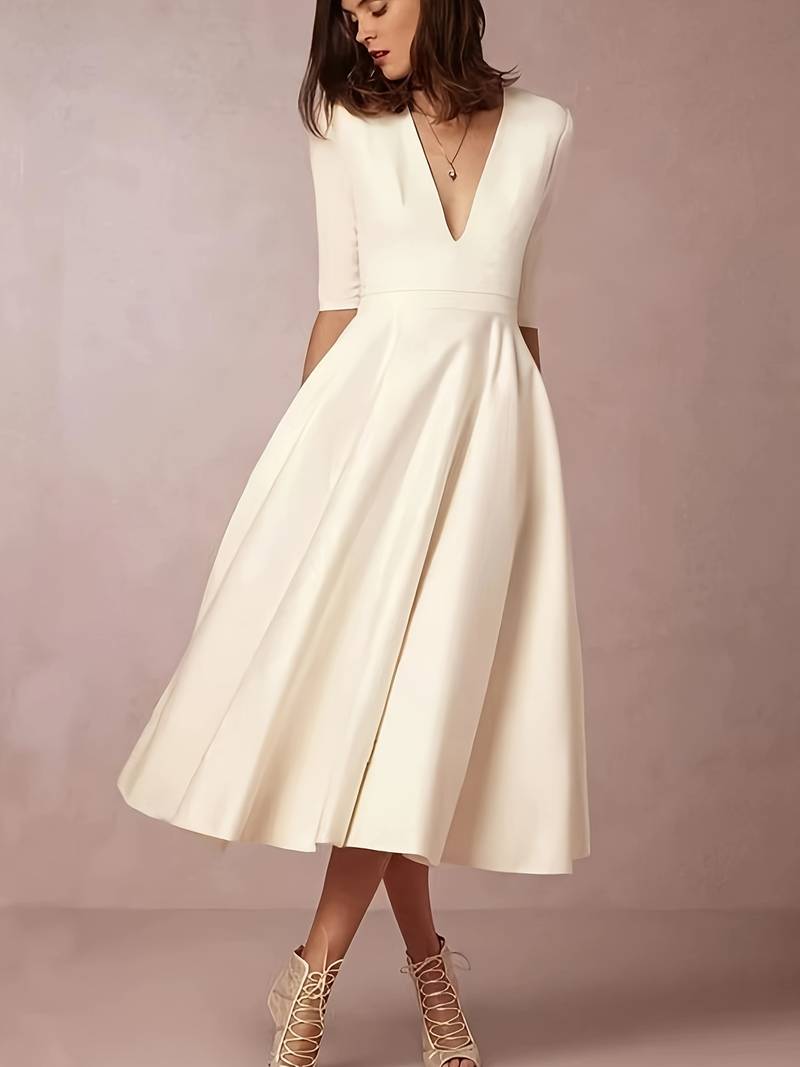 Women's Retro Swing A-Line Dress – Vintage Flared Party Dress