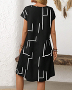 Women's Vacation Print Dress – Flowy Relaxed Summer Dress
