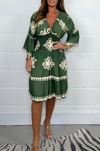 Women's Flowy Boho Occasion Dress – Relaxed Day-to-Evening Dress
