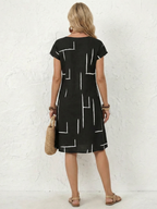 Women's Everyday Print Dress – Relaxed Flowy Day Dress