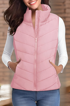 Women's Quilted Puffer Vest – Sleeveless Cold Weather Gilet