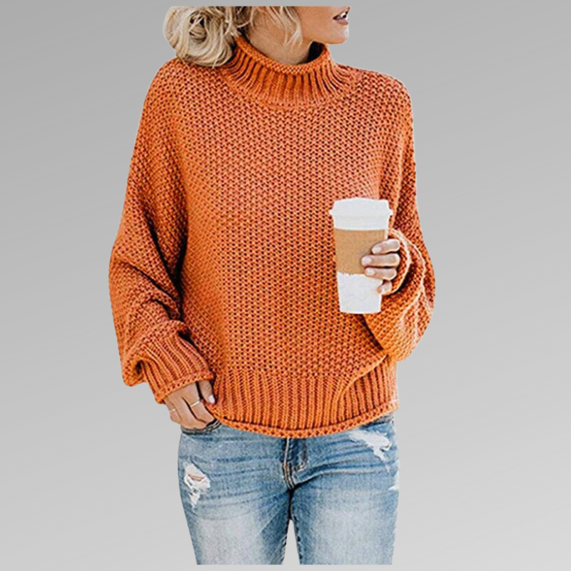 Women's Long Sleeve Winter Sweater – Relaxed Everyday Knit Sweater