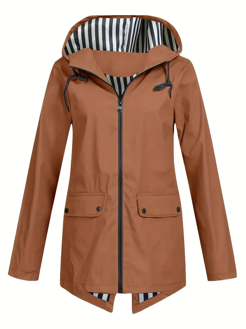 Women's Wind Resistant Hooded Jacket – Lightweight Outdoor Windbreaker