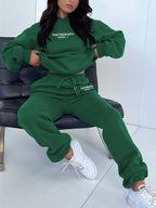 Women's Graphic Sweat Set – Oversized Wide Leg Lounge Co-Ord