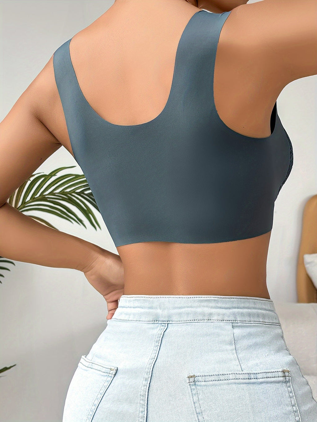 Women's Front Closure Support Bra – Wireless Adjustable Everyday Bra
