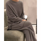 Women's Wide Leg Knit Lounge Set – Soft Sweater Co-Ord