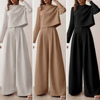 Women's Relaxed Palazzo Set – Matching Top & Wide Leg Occasion Pants Set