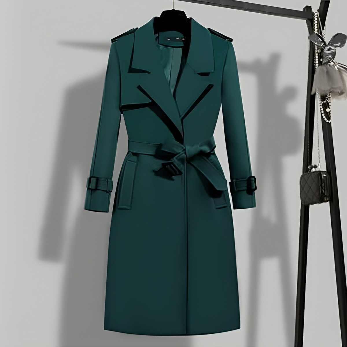 Women's Tailored Trench Coat – Slim Fit Longline Overcoat