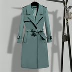 Women's Tailored Trench Coat – Slim Fit Longline Overcoat