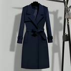 Women's Tailored Trench Coat – Slim Fit Longline Overcoat