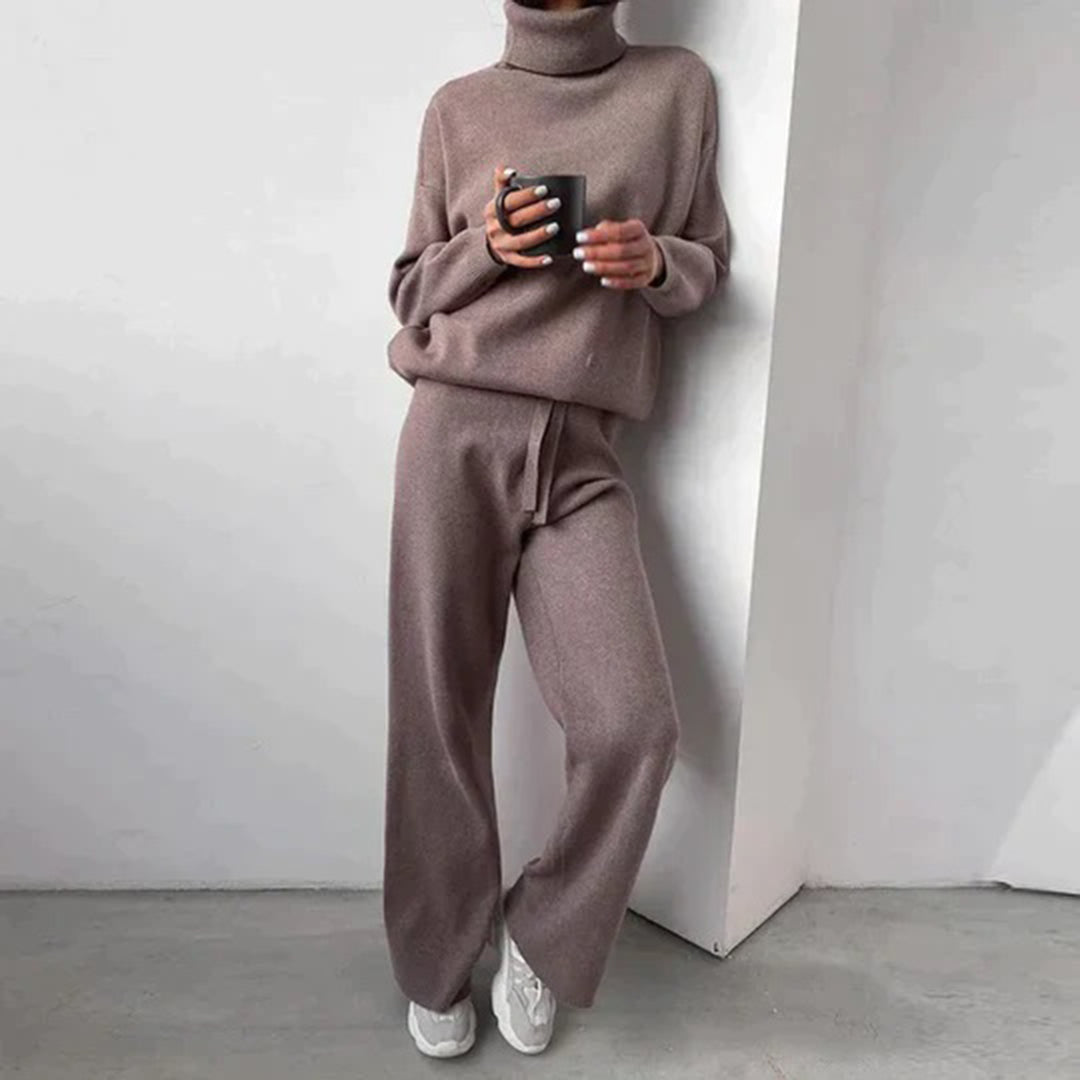 Women's Blouse Pants Set – High Waist Wide Leg Matching Trousers