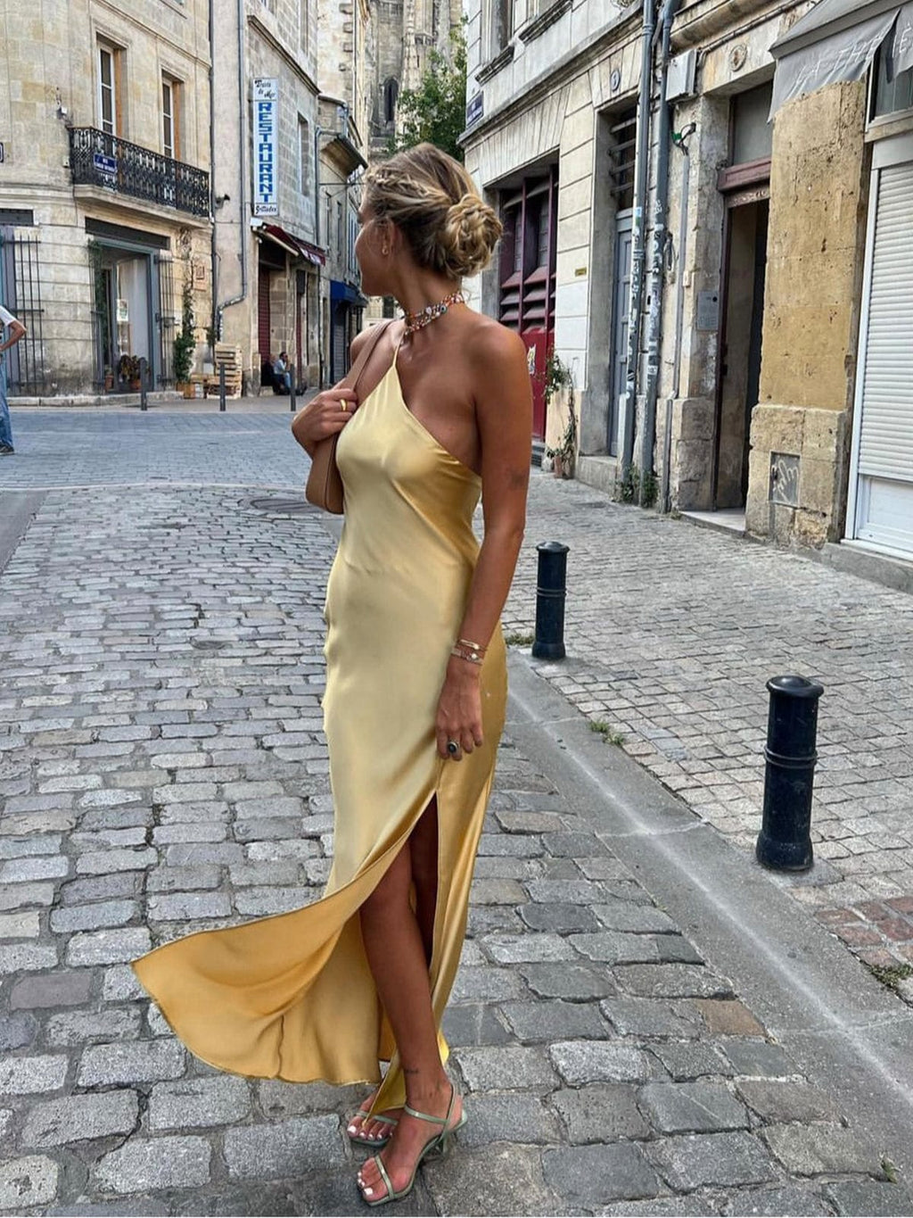 Women's Wedding Guest Backless Dress – Sleeveless Formal Occasion Dress