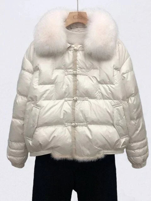 Women's Oversized Puffer Jacket – Relaxed Vintage Winter Jacket