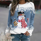 Women's Snowman Holiday Sweater – Festive Christmas Knit Sweater