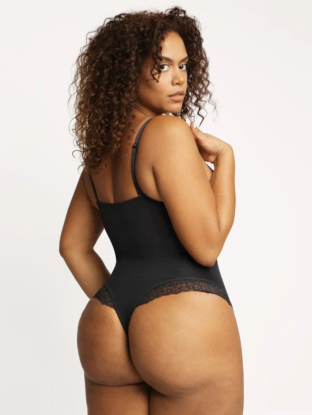 Women's Sheer Plunging Lace Bodysuit – Deep V-Neck Lingerie Bodysuit