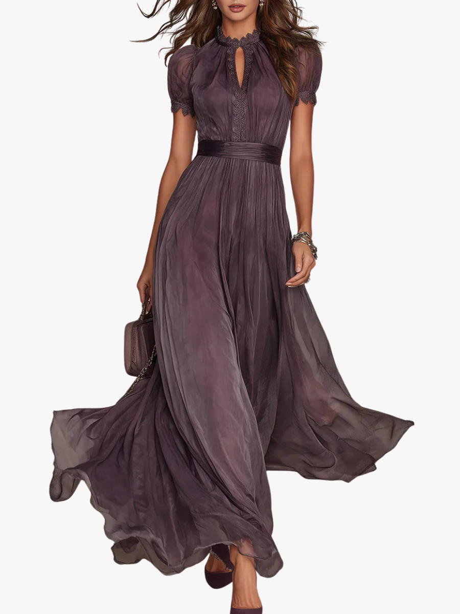 Women's Printed Wedding Guest Summer Dress – Relaxed Flowy Evening Dress