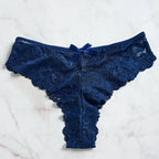 Women's Sheer Floral Bra Set – Lace Bra & Matching Panty Lingerie Set