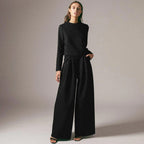 Women's Relaxed Palazzo Set – Matching Top & Wide Leg Occasion Pants Set