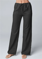 Women's Relaxed Ankle Pants – Drawstring Waist Tapered Casual Trousers