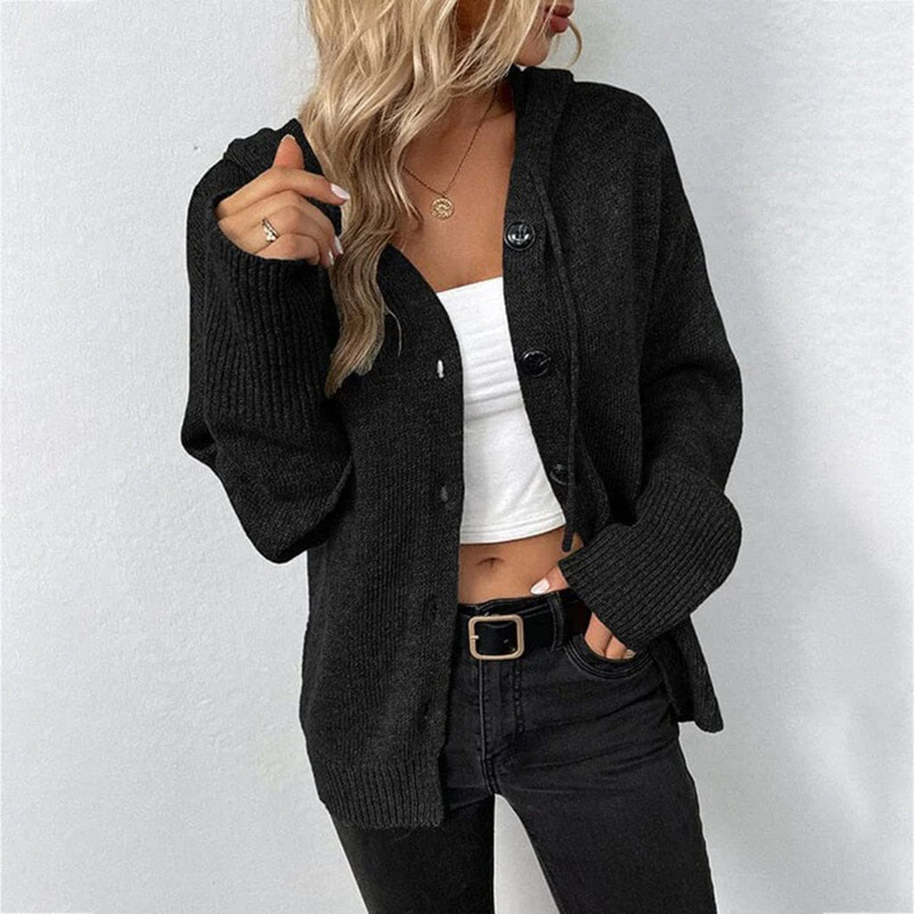 Women's Long Sleeve Button Cardigan – Classic Knit Cardigan