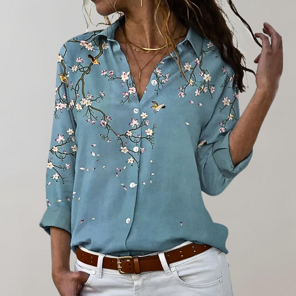Women's Slim Fit Everyday Blouse – Lightweight Fitted Casual Blouse