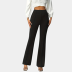 Women's High Rise Flare Pants – Fitted Flared Leg Dress Trousers